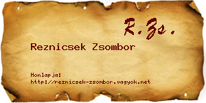 Reznicsek Zsombor névjegykártya
